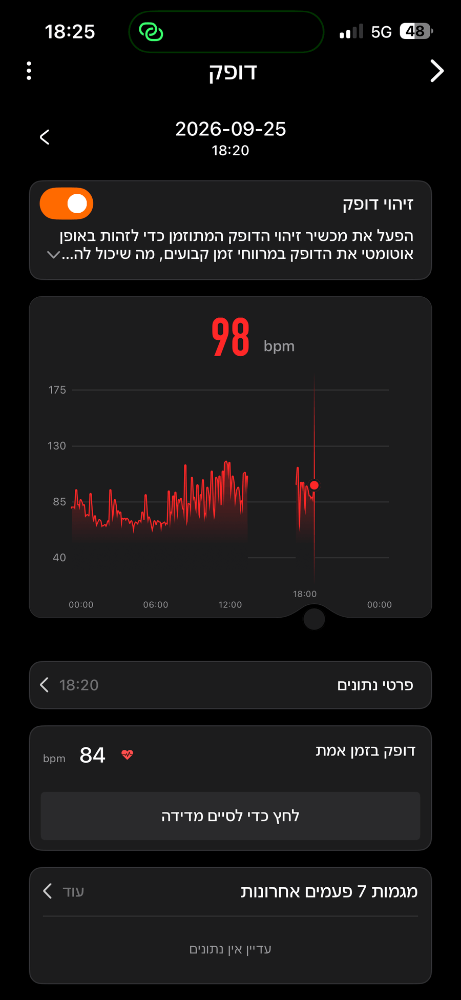 מעקב דופק לאורך היום